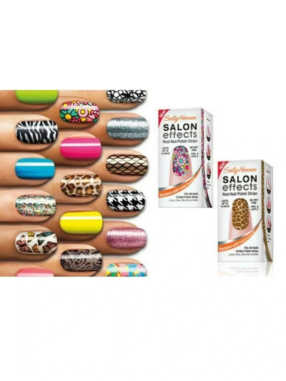 Sally Hansen Salon Effects Real Nail Polish Strips Hear Me Roar! 570